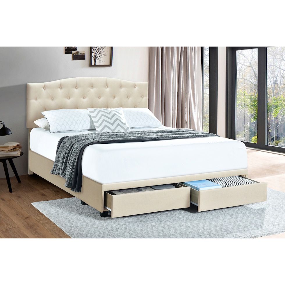billie white king bed   