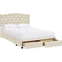 billie white king bed   
