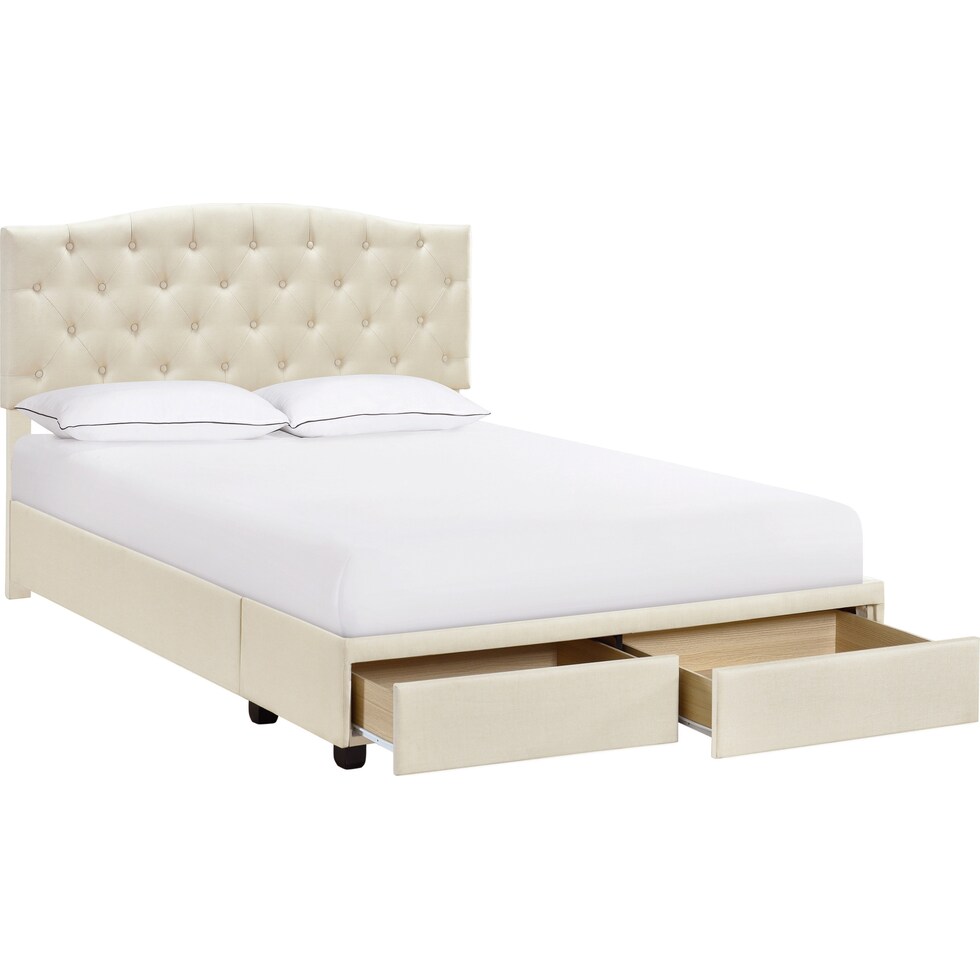 billie white king bed   