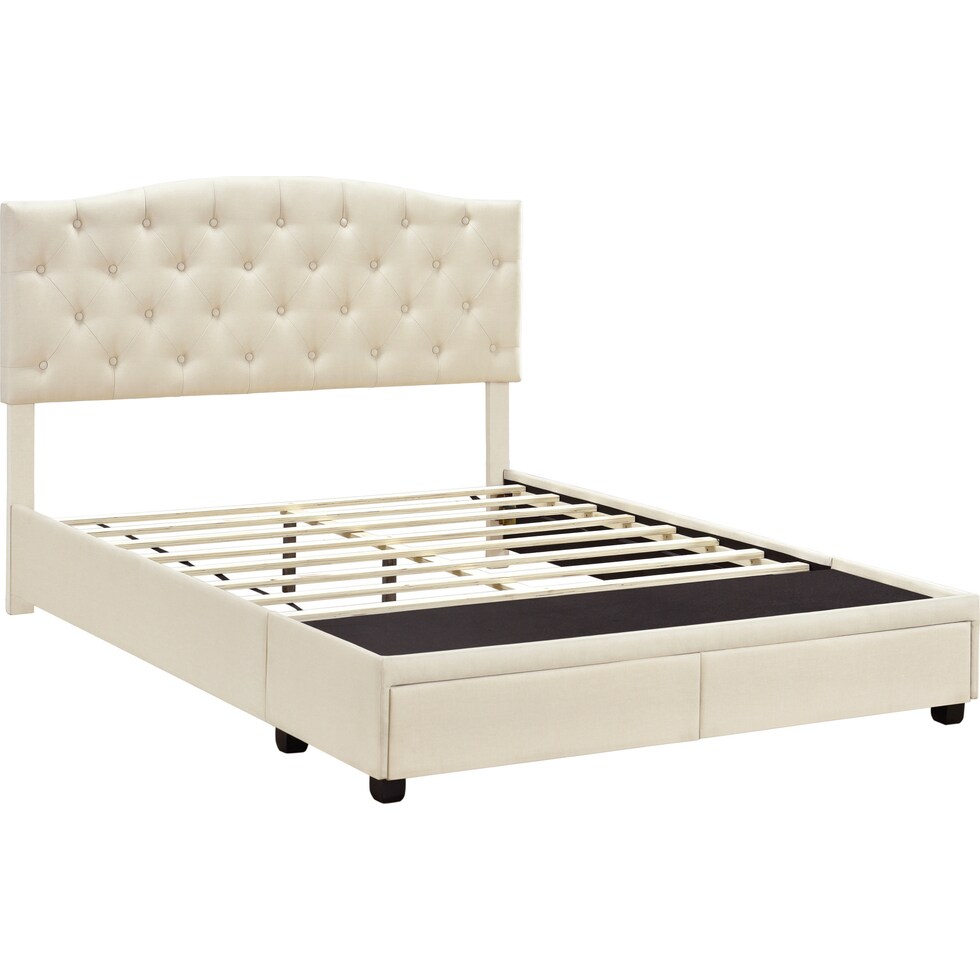 billie white king bed   