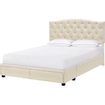 billie white king bed   