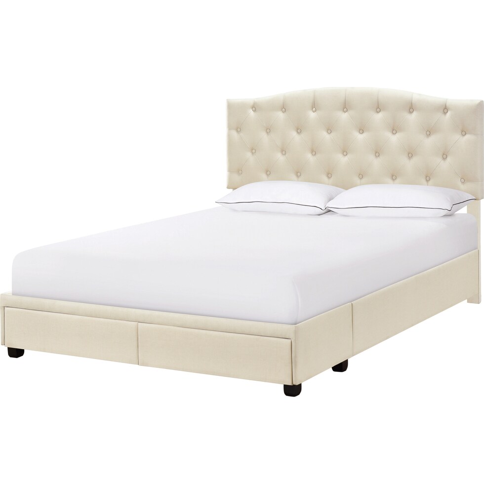billie white king bed   