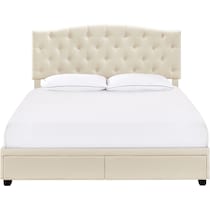 billie white king bed   