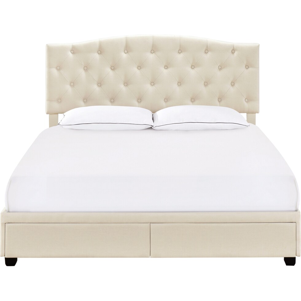 billie white king bed   