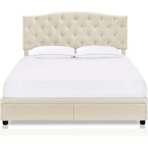 billie white queen storage bed   