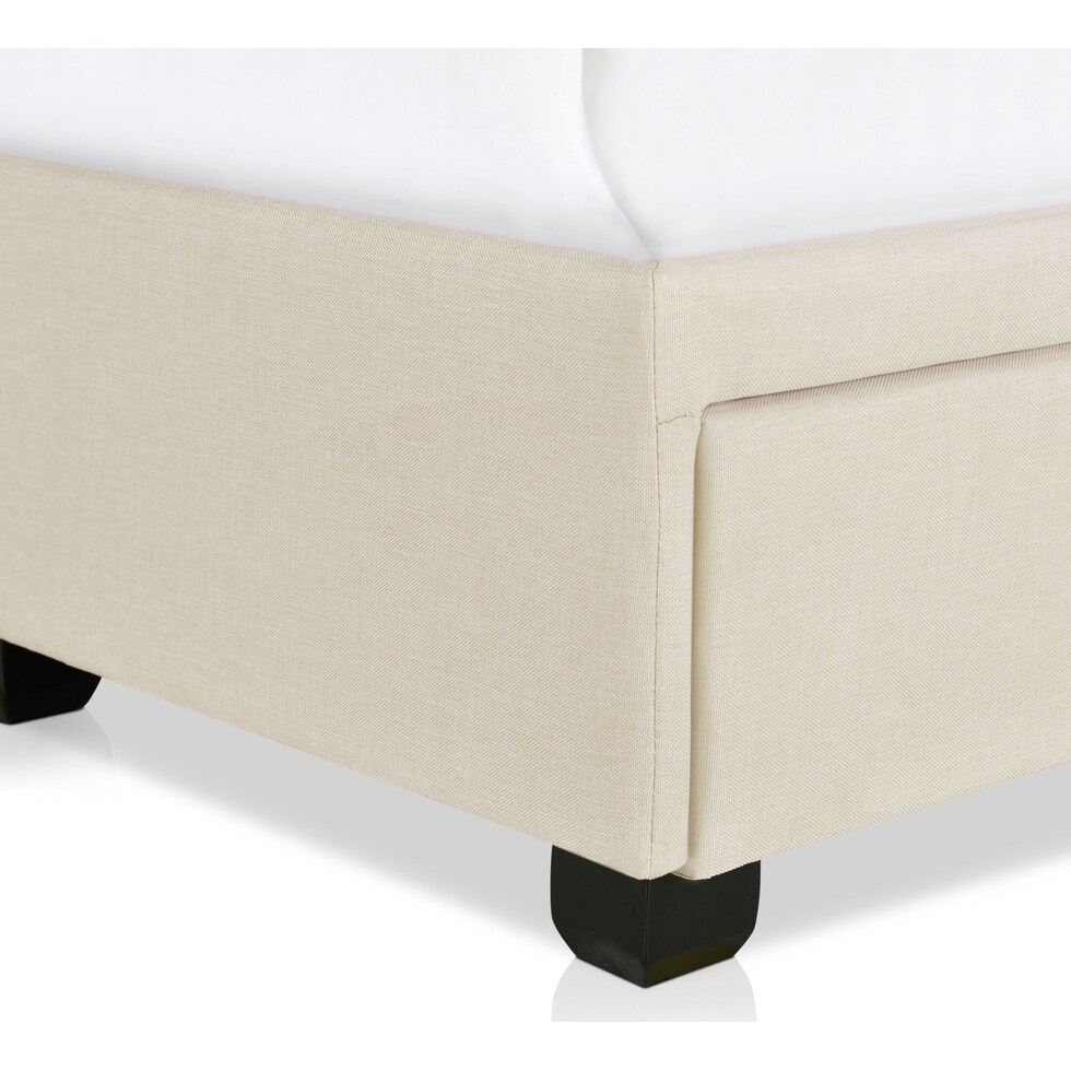billie white queen storage bed   