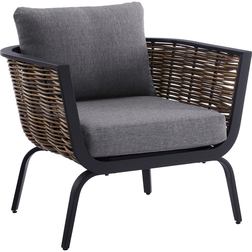 biloxi black outdoor chair set   
