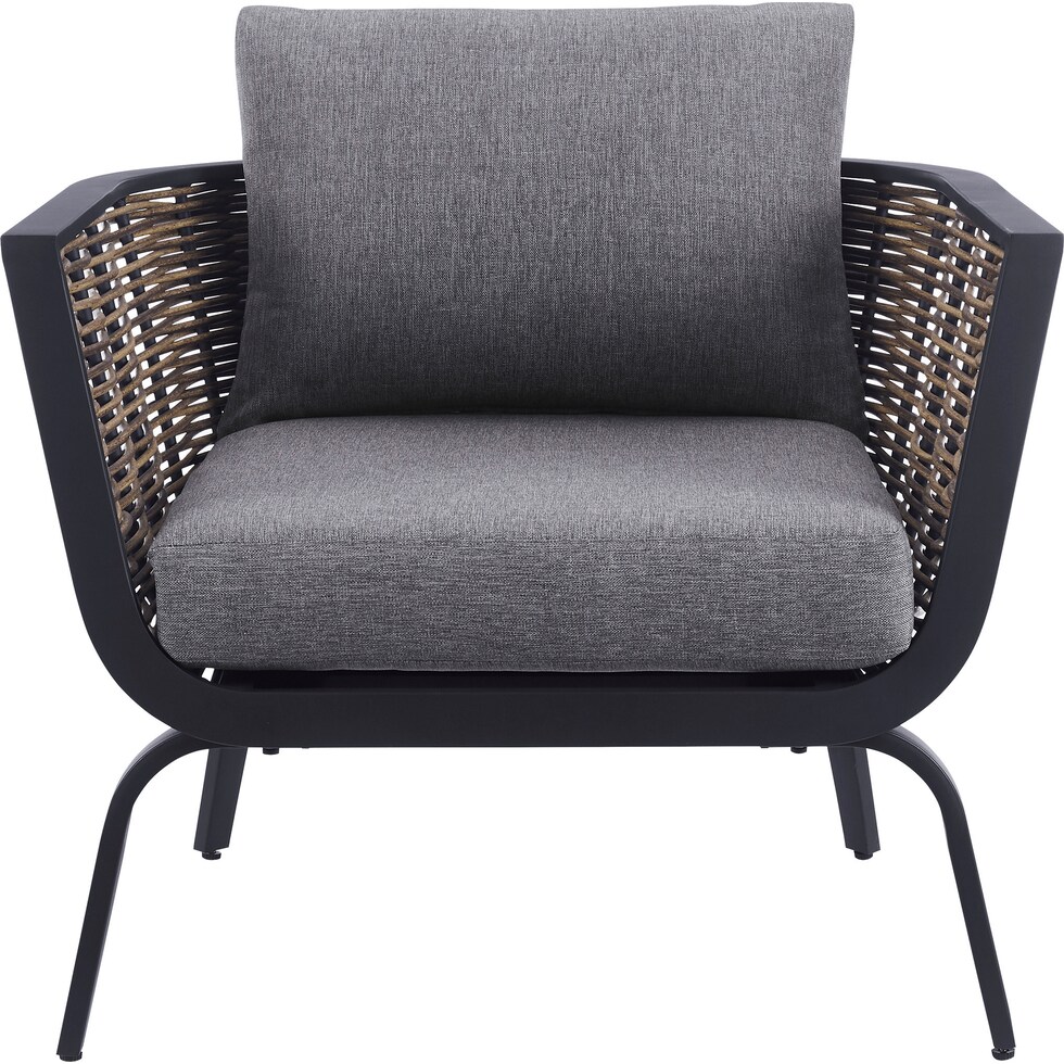 biloxi black outdoor chair set   