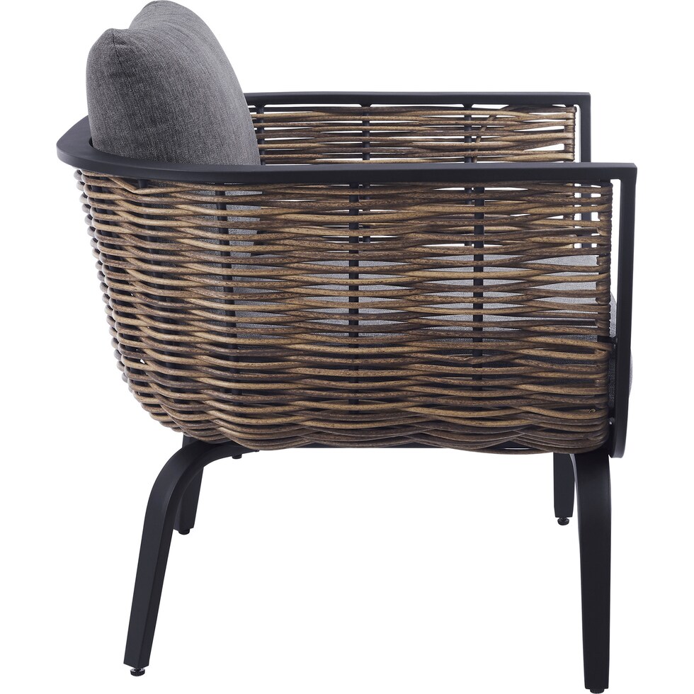 biloxi black outdoor chair set   