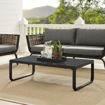 biloxi black outdoor coffee table   