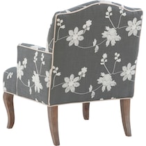 bina gray and white accent chair   