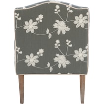 bina gray and white accent chair   