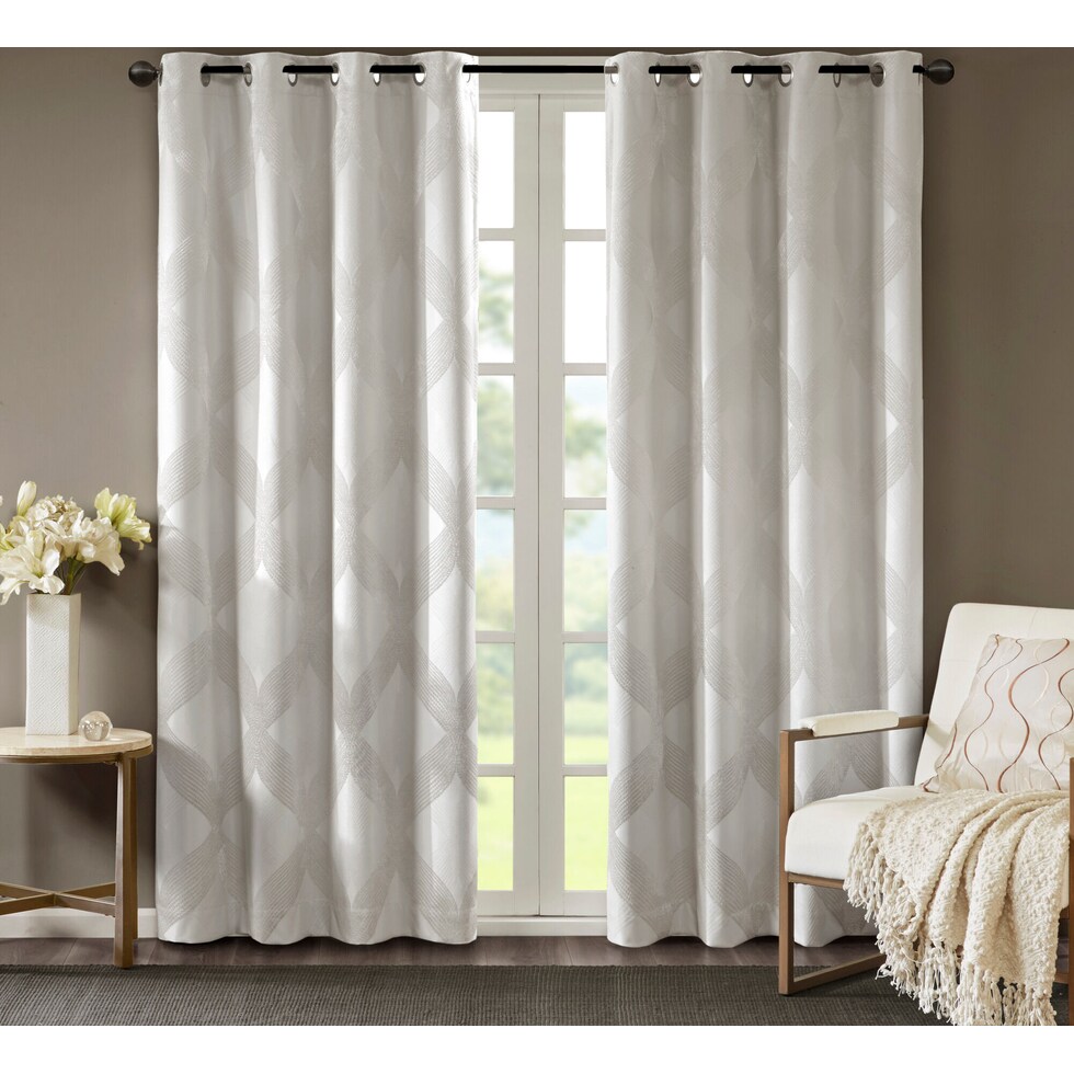 bingham white window panel   