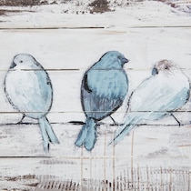 birdy white wall art   