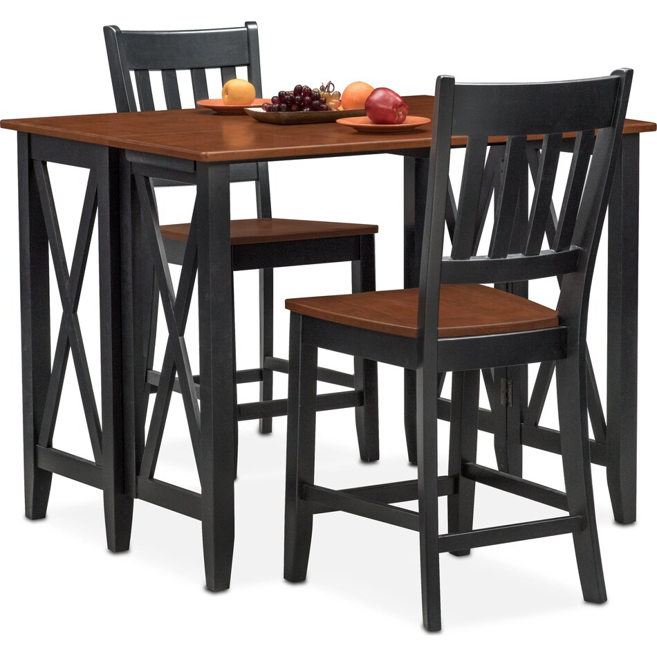 black and cherry  pc counter height dining room   