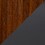 black vegan leather light walnut swatch  
