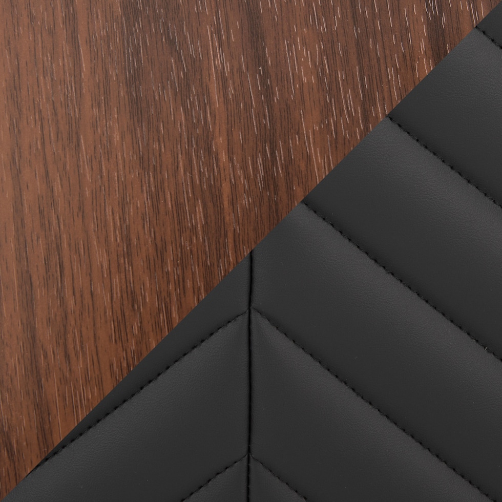 black vegan leather swatch  