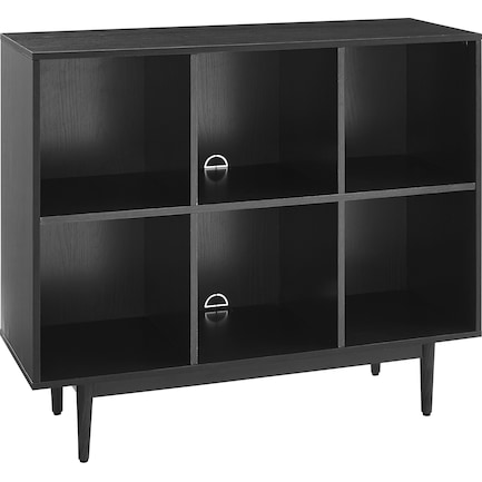 Dennis 6-Cube Bookcase - Black