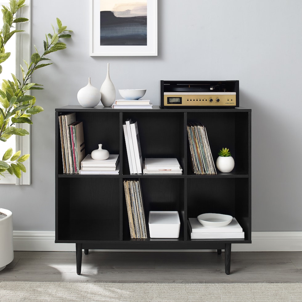 black bookcase   