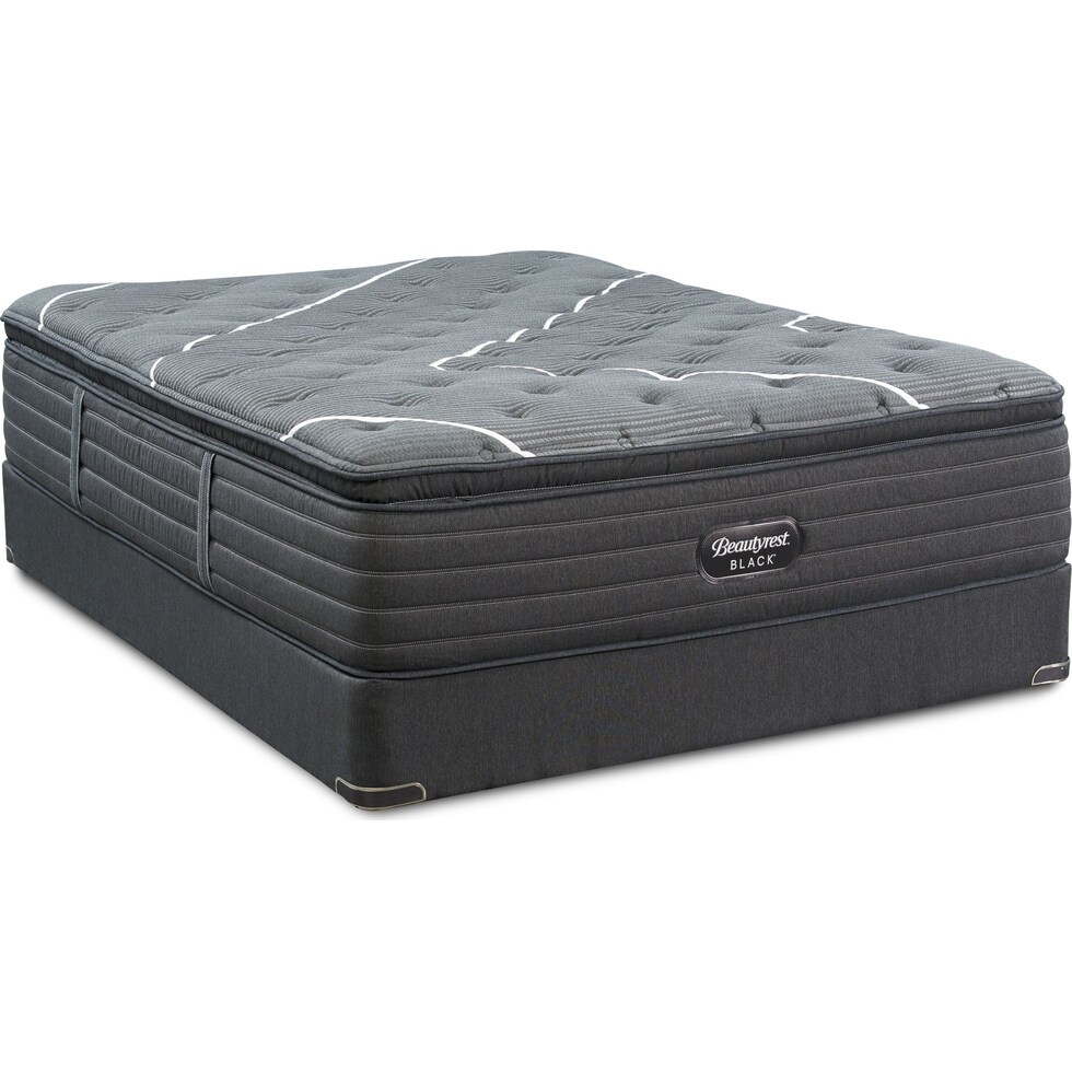 black full mattress low profile foundation set   