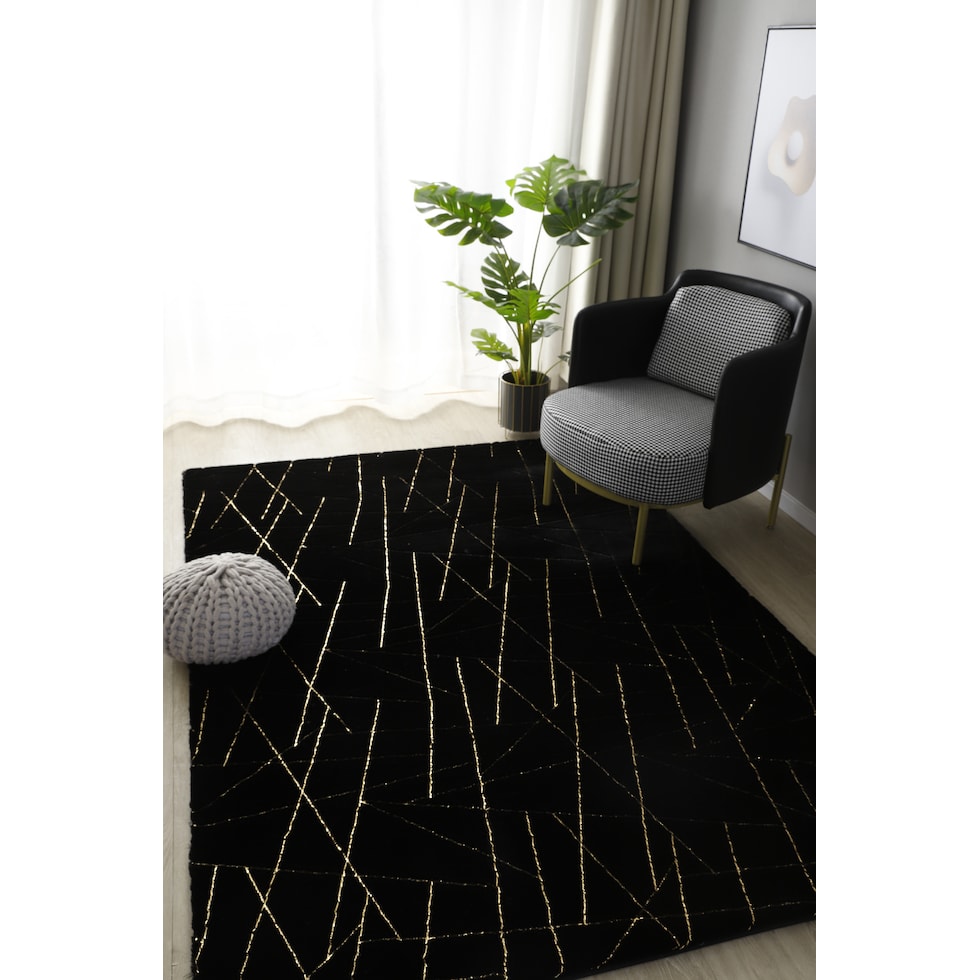 black gold area rug  x    