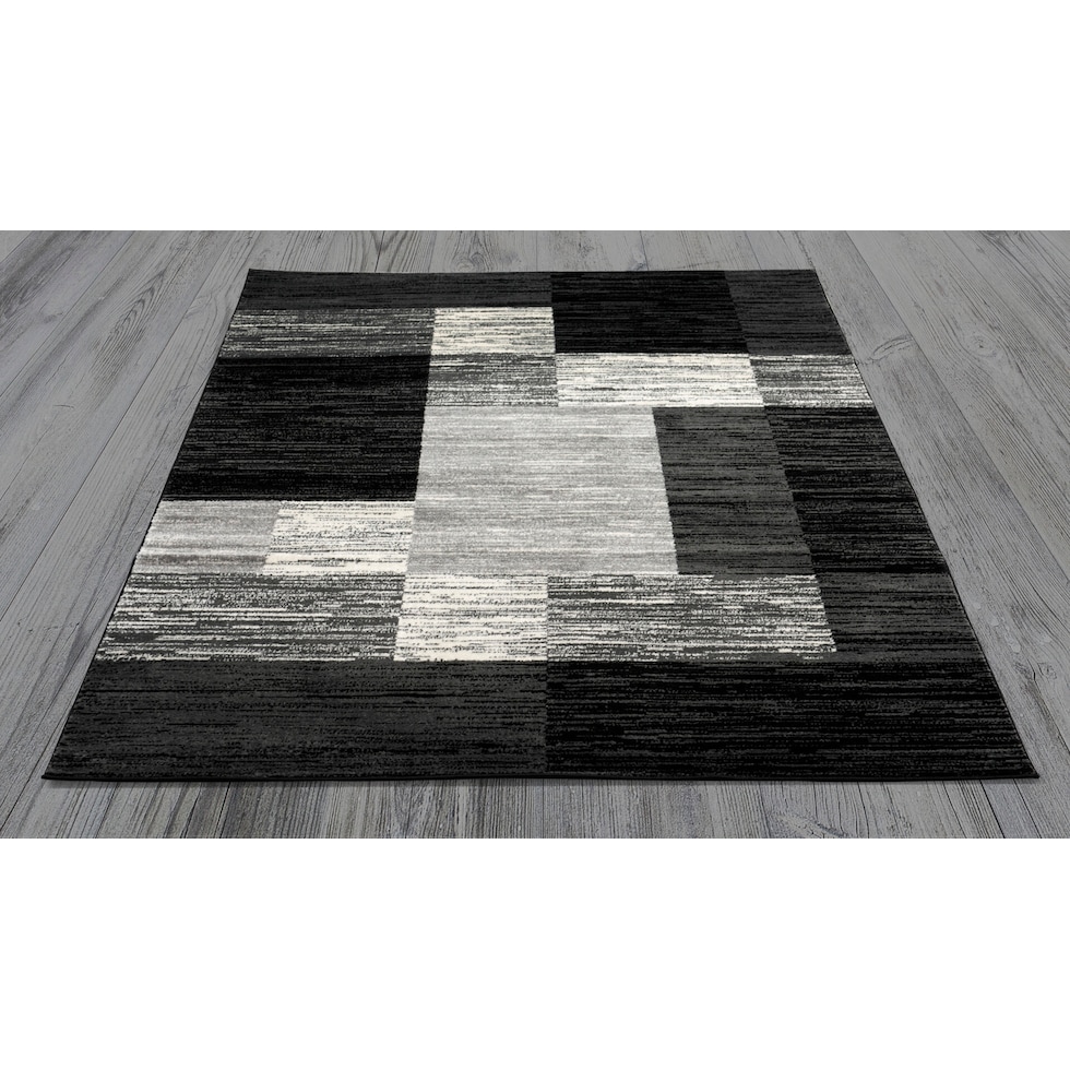 black gray area rug  x    