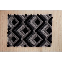 black gray area rug  x    