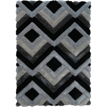 Mac Area Rug - Black/Gray