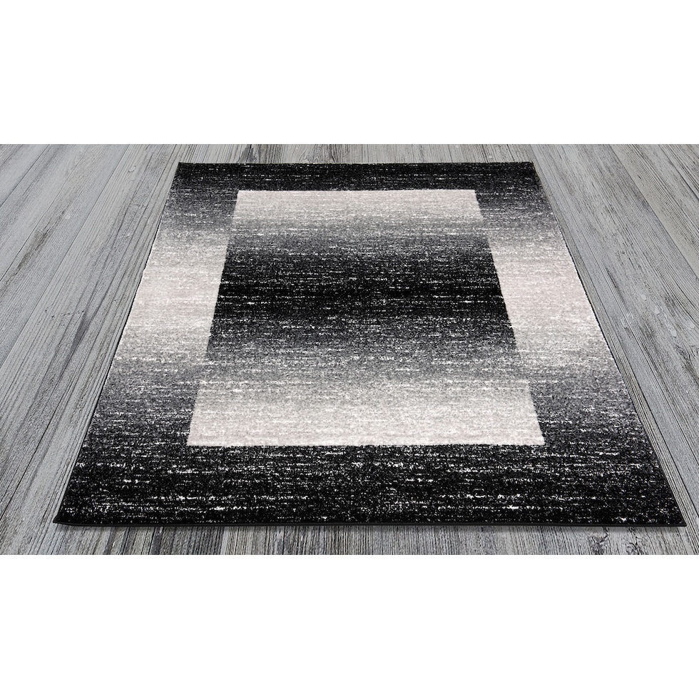 black gray area rug  x    