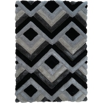 black gray area rug  x    