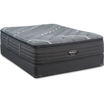 black queen mattress split low profile foundation set   
