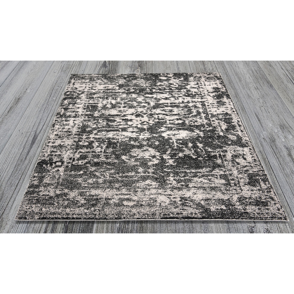 black white area rug  x    