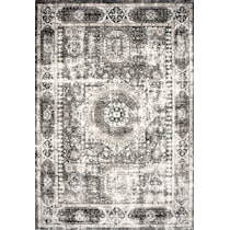 black white area rug  x    