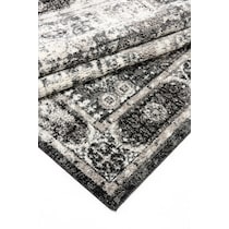 black white area rug  x    