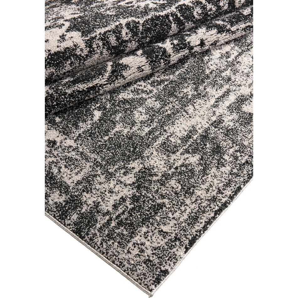 Ixia 5X7 Rug Black/White Value City Furniture