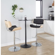 blakely black chrome bar stool   