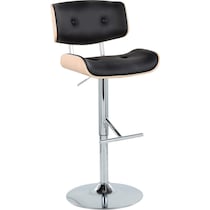 blakely black chrome bar stool   