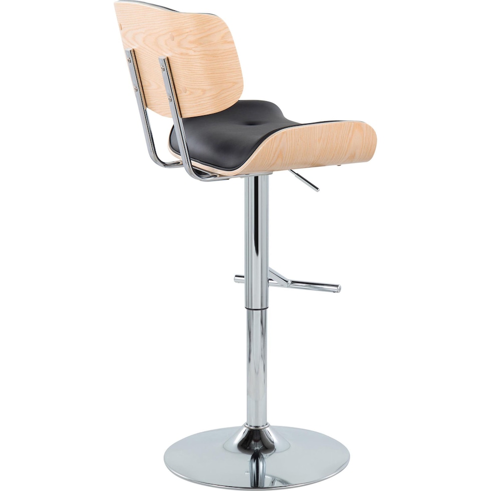 blakely black chrome bar stool   