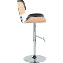 blakely black chrome bar stool   