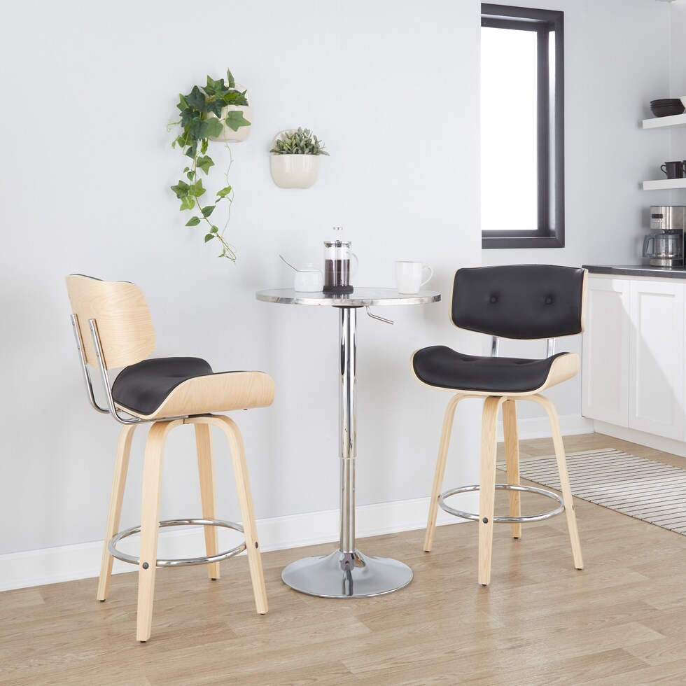 blakely black natural counter height stool   