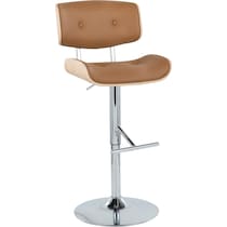 blakely brown chrome bar stool   