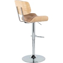 blakely brown chrome bar stool   