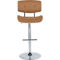 blakely brown chrome bar stool   