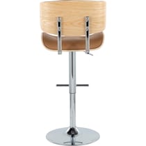 blakely brown chrome bar stool   