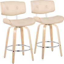 blakely cream natural counter height stool   