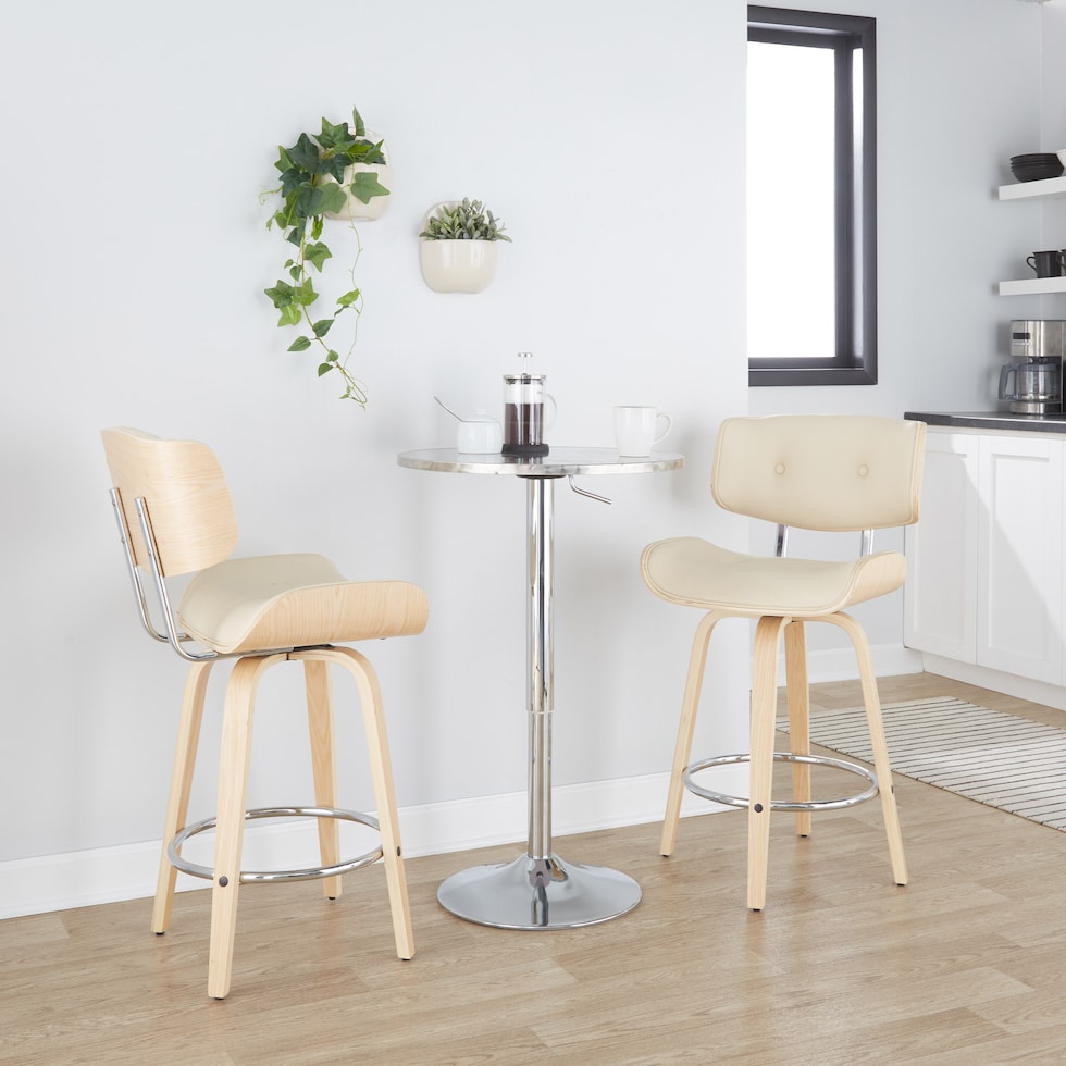 blakely cream natural counter height stool   
