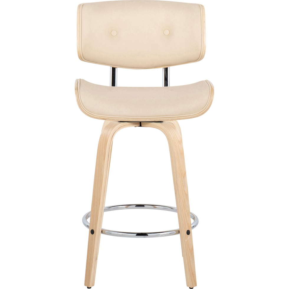 blakely cream natural counter height stool   