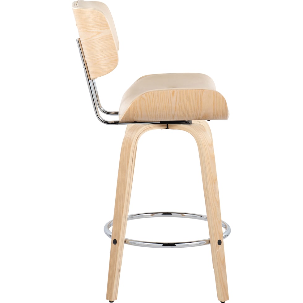 blakely cream natural counter height stool   