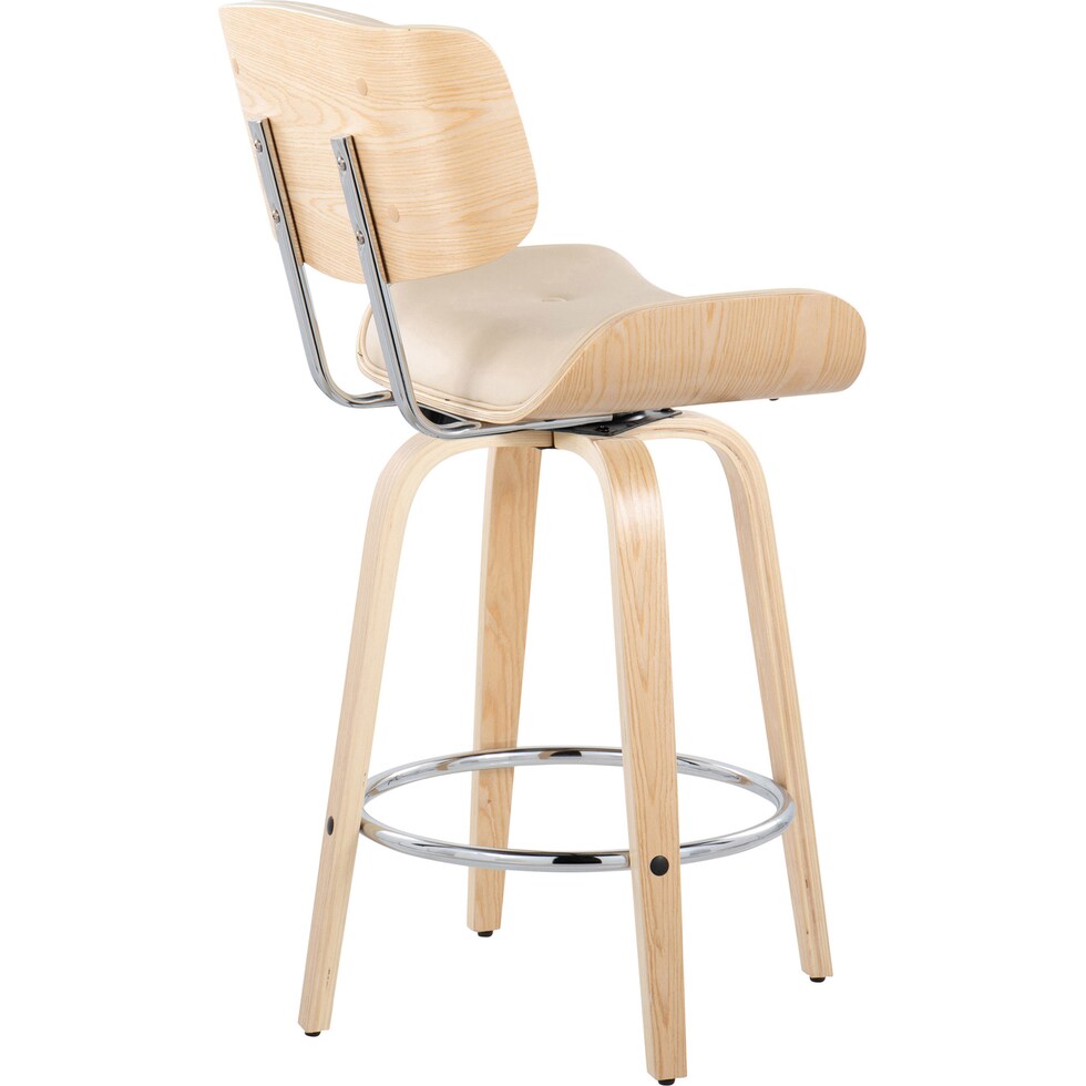 blakely cream natural counter height stool   