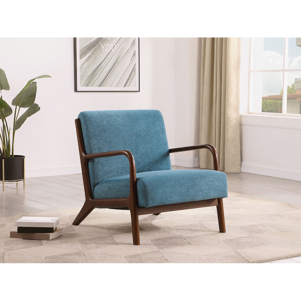blanchett blue accent chair   